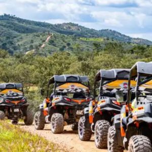 Group buggy tour Algarve driving through off-road trails in Albufeira countryside